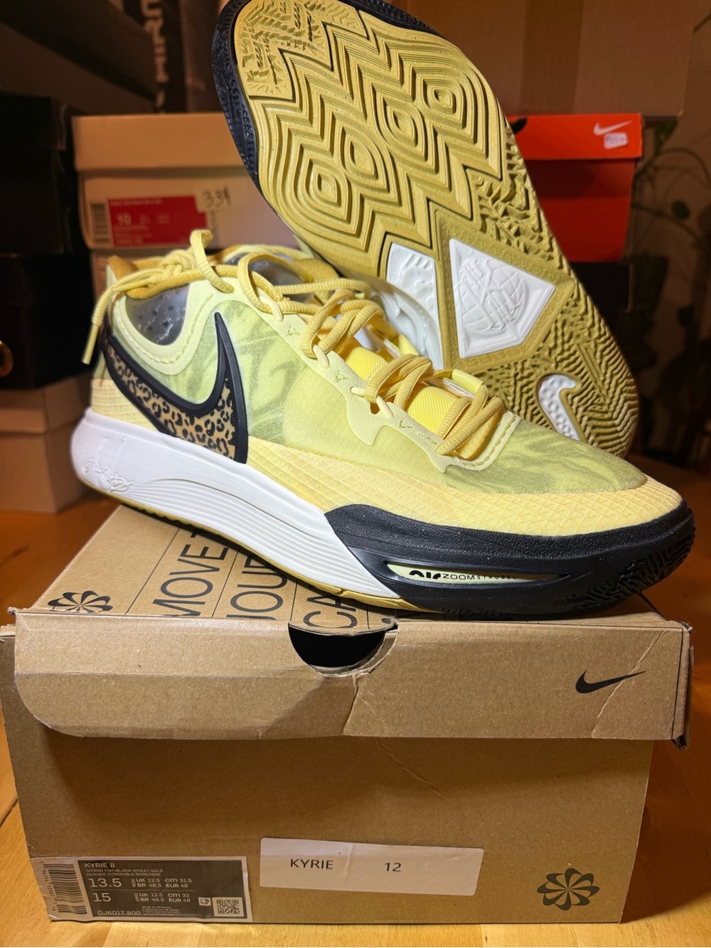 Nike Yellow Nike Kyrie 8 "Citron Tint Leopard"
